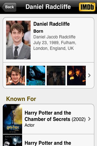 IMDb Movies & TV for iPhone in 2011