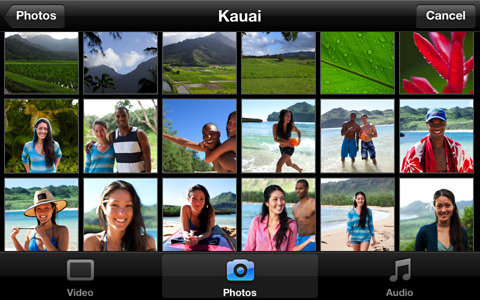 iMovie for iPhone in 2011 – Photos