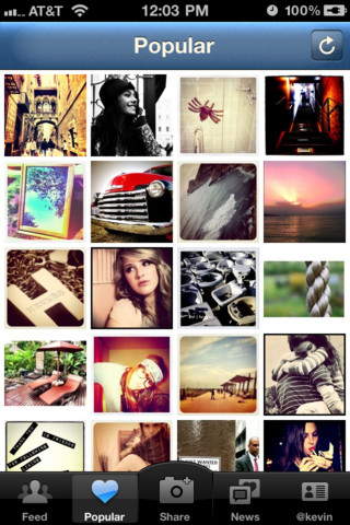 Instagram for iPhone in 2011 – Popular