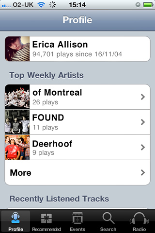 Last.fm for iPhone in 2011