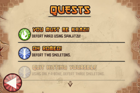 LEGO Ninjago Spinjitzu Scavenger Hunt for iPhone in 2011 – Quests