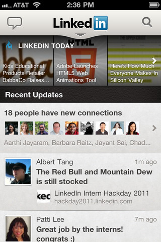 LinkedIn for iPhone in 2011 – LinkedIn Today
