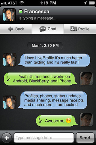 LiveProfile for iPhone in 2011