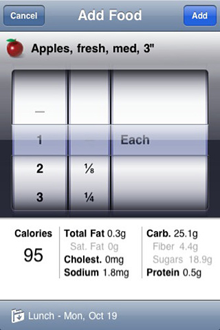 Lose It! for iPhone in 2011 – Add Food