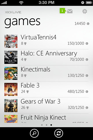 My Xbox LIVE for iPhone in 2011 – Games
