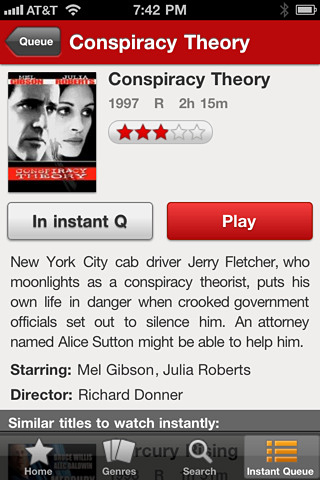 Netflix for iPhone in 2011 – Conspiracy Theory