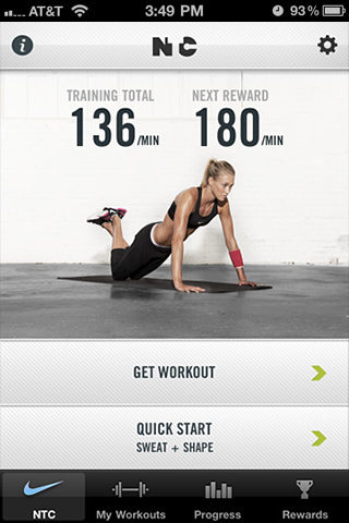 Nike Training Club for iPhone in 2011