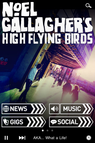 Noel Gallagher's High Flying Birds for iPhone in 2011