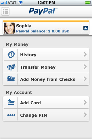 PayPal for iPhone in 2011