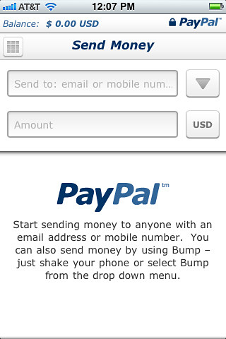 PayPal for iPhone in 2011 – Send Money