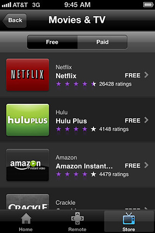Roku for iPhone in 2011 – Store – Movies & TV