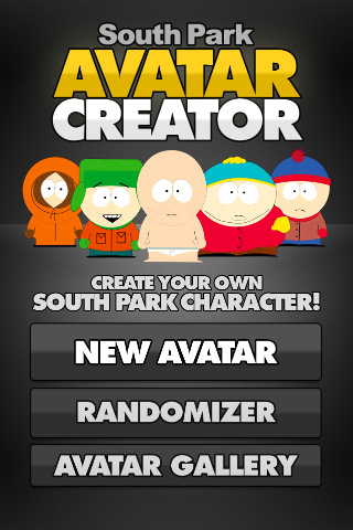South Park Avatar Creator for iPhone in 2011