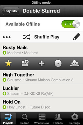 Spotify for iPhone in 2011 – Double Starred