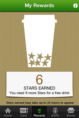 Starbucks for iPhone in 2011 – My Rewards
