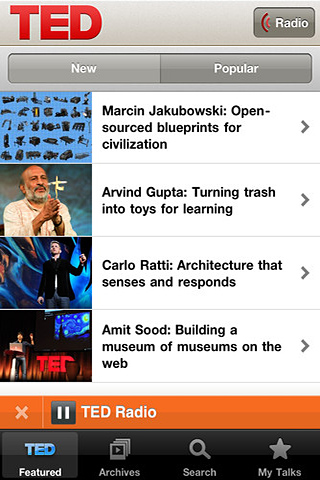 TED for iPhone in 2011 – Featured