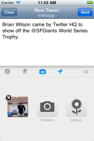 Twitter for iPhone in 2011 – New Tweet