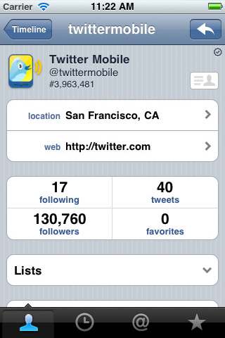 Twitter for iPhone in 2011 – Twitter Mobile