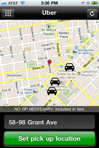 Uber for iPhone in 2011