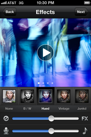 Viddy for iPhone in 2011 – Effects