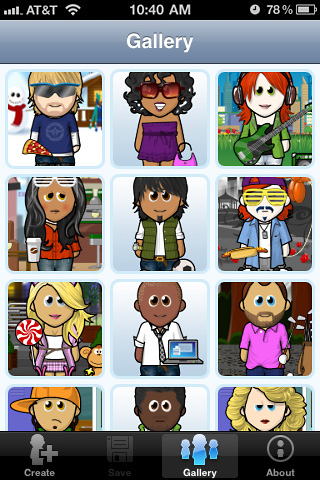 WeeMee Avatar Creator for iPhone in 2011 – Gallery