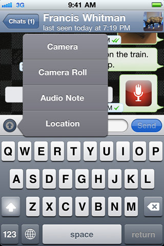WhatsApp Messenger for iPhone in 2011