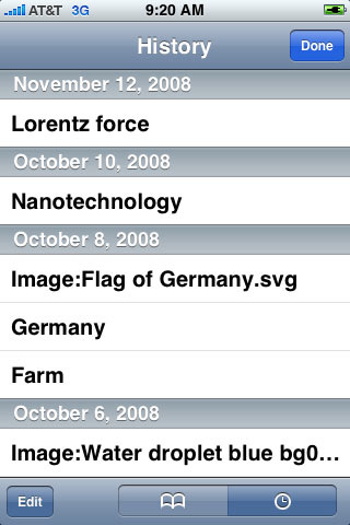 Wikipanion for iPhone in 2011 – History