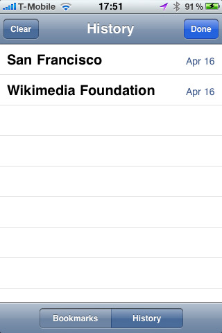 Wikipedia Mobile for iPhone in 2011 – History