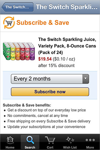 Amazon Mobile for iPhone in 2012 – Search