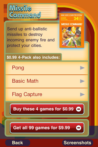 Atari's Greatest Hits for iPhone in 2012 – Missile Command