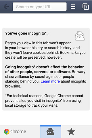 Chrome for iPhone in 2012 – Going Incognito