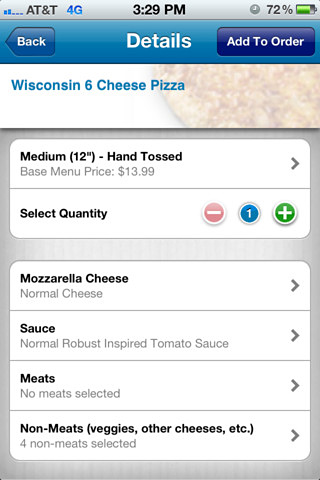 Domino's Pizza USA for iPhone in 2012 – Details