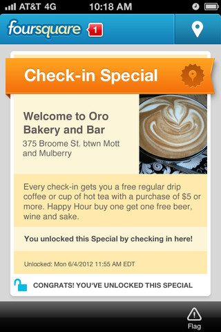 Foursquare for iPhone in 2012 – Check-in Special