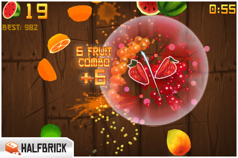 Fruit Ninja for iPhone in 2012