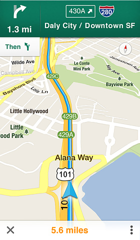 Google Maps for iPhone in 2012