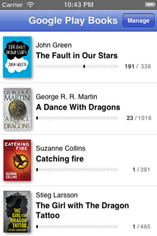 Google Play Books for iPhone in 2012