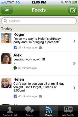 ICQ for iPhone in 2012 – Feeds
