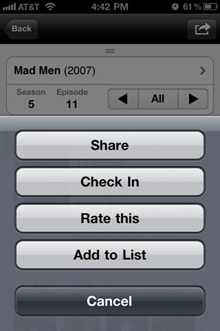 IMDb Movies & TV for iPhone in 2012