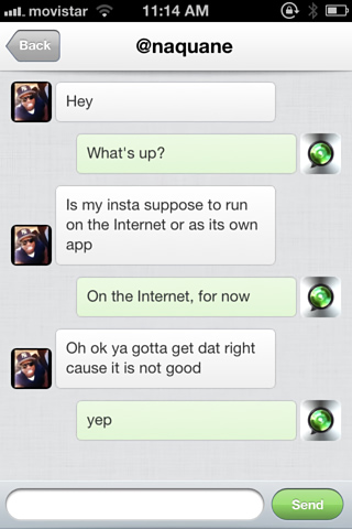 instaDM for iPhone in 2012