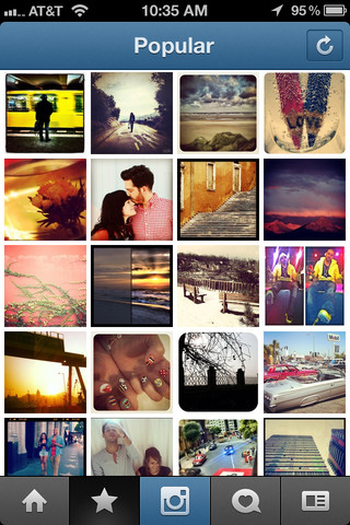 Instagram for iPhone in 2012 – Popular