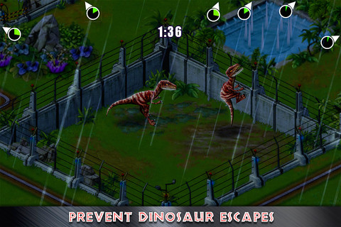 Jurassic Park Builder for iPhone in 2012 – Prevent Dinosaur Escape