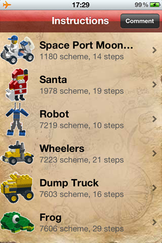 LEGO Instructions for iPhone in 2012