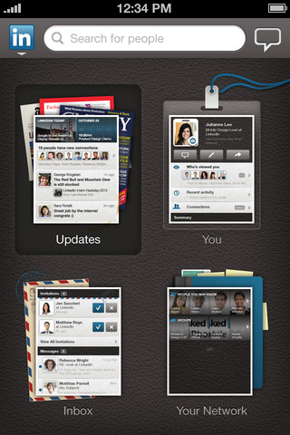 LinkedIn for iPhone in 2012