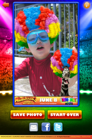 Madagascar 3 Wig Out for iPhone in 2012