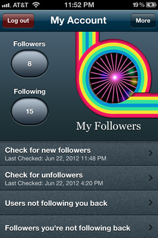 My Followers On Instagram for iPhone in 2012