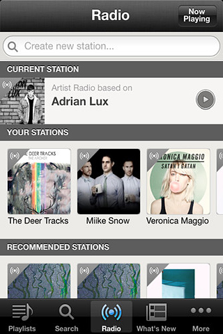 Spotify for iPhone in 2012 – Search
