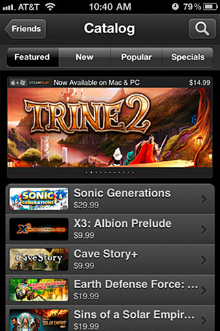 Steam Mobile for iPhone in 2012