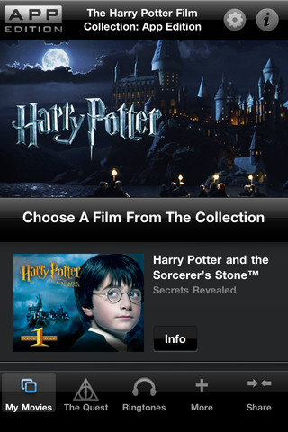 The Harry Potter Film Collection for iPhone in 2012 – My Movies