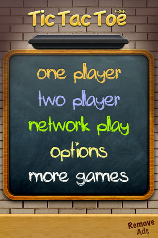 Tic Tac Toe for iPhone in 2012 – Menu