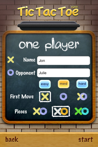 Tic Tac Toe for iPhone in 2012 – One Player