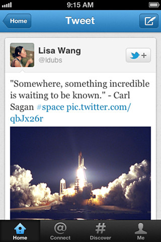 Twitter for iPhone in 2012 – Tweet